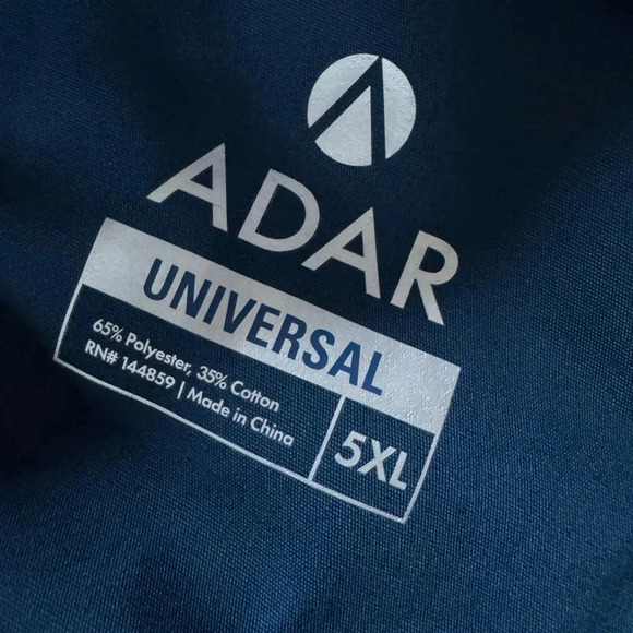 Adar Uniforms Scrub Bottoms Side Pockets Size 5X New Caribbean Blue - Picture 4 of 5